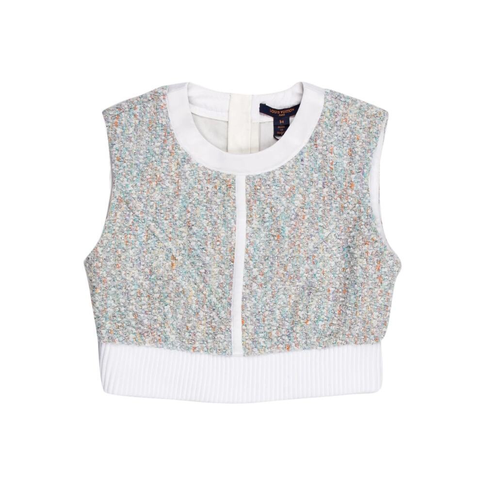 Louis Vuitton (2023 Summer RUNWAY) Tweed Stardust Crop Top